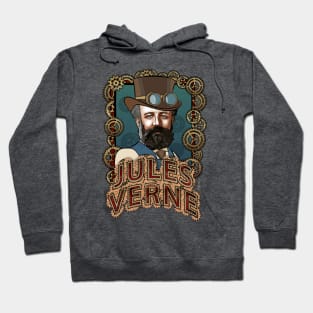 Portrait of Jules Verne Steampunk Hoodie